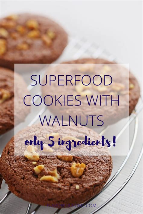 These cake/cookie hybrids are perfect for breakfast and packed with goodness including carrot, apple, coconut, flax seeds and wholemeal flour. 5-Ingredients Superfood Cookies with walnuts | Flavorful ...