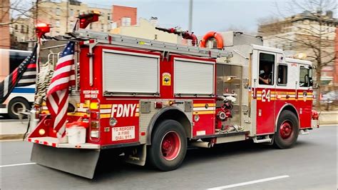 Fdny Engine 24 Responding From Quarters On 6th Avenue In The Soho Area