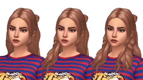 Aharris00britneys Arilee Hair 3 Versions Sims 4 Mm The Sims Pelo