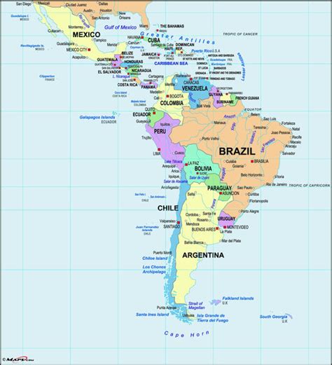 Political Map Of Latin America Maps For You