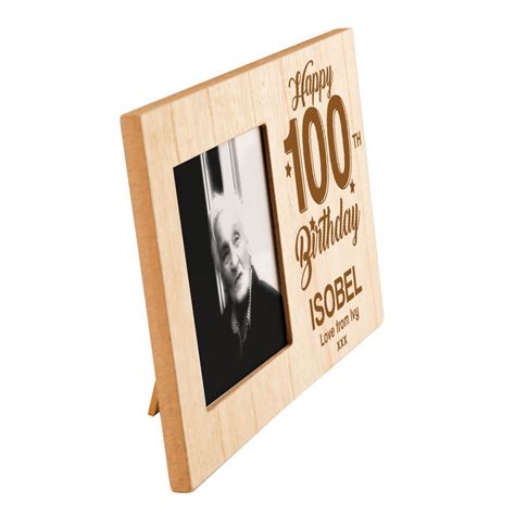 Special touches like engraved names and birthstones make these personalized treasures some of our most heartwarming. Personalised 100th Birthday Wooden Photo Frame, Special ...