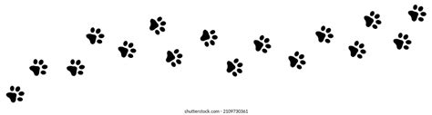 Black Footprints Dogs Paw Print Animal Stock Vector Royalty Free