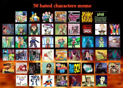 My 50 Hated Characters By Chipmunkraccoonoz On Deviantart