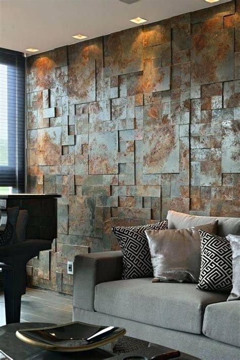 Metal Accent Wall Accent Walls In Living Room Wallpaper