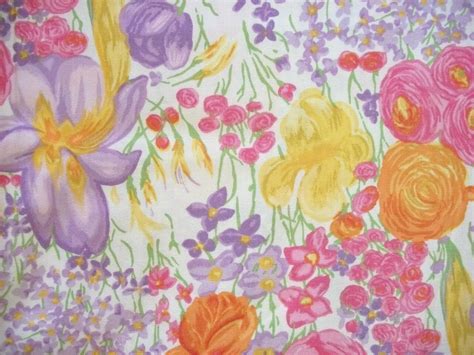 Flower Fabric Springtime Fabric Pastel Colors By The Yard
