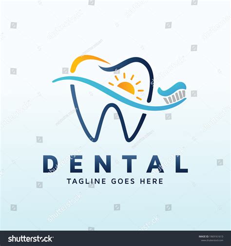Sunrise Dental Office Logo Design Ideas Stock Vector Royalty Free