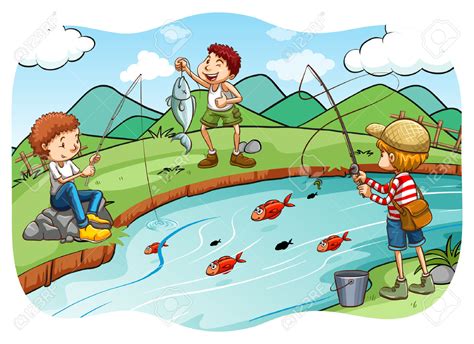 Digital drawing and painting (illustrator redrawing kids' doodles. River mouth clipart - Clipground