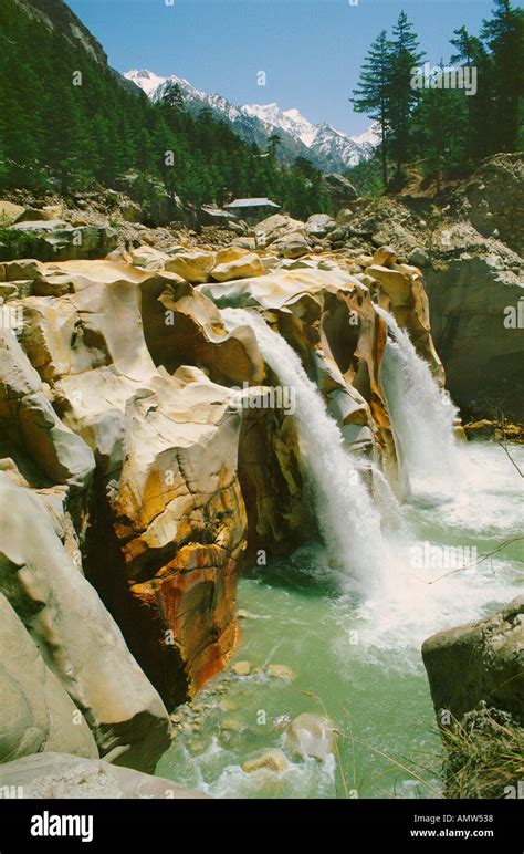 The River Ganges Cascades Over A Waterfall A Few Kilometres From Its