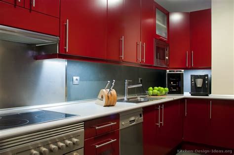 Pictures Of Kitchens Modern Red Kitchen Cabinets Kitchen 4