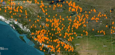Canada Wildfire Maps As Us States Face Unhealthy Air Quality