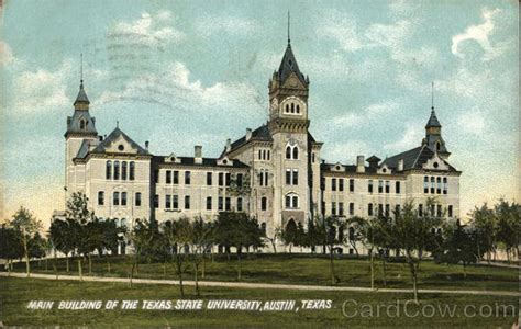 Main Building Of The Texas State University Austin Tx Postcard
