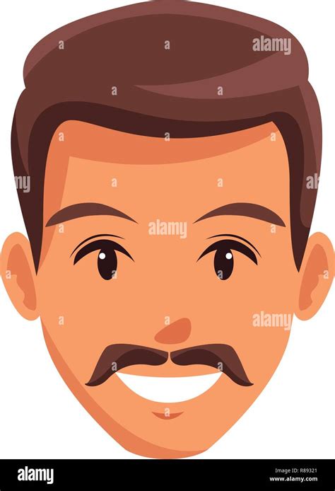 Cute Man Face Cartoon Stock Vector Image And Art Alamy