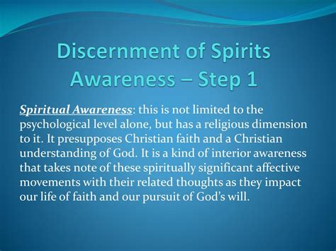 Ppt Discernment Of Spirits Powerpoint Presentation Free Download