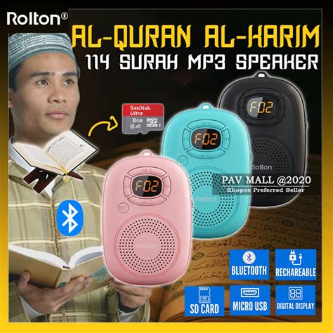 Select quran text style and type. Original 🔥 Rolton 30 Juzuk Al Quran Mudah Alih MP3 Speaker ...