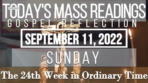 Today S Mass Readings Reflection September Sunday The