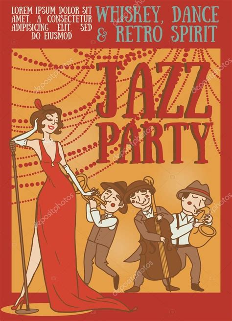 Card Template For Jazz Night Party Stock Vector Image By ©ghouliirina