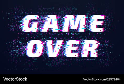 Game Over Thank You For Playing Light Blue Game Over