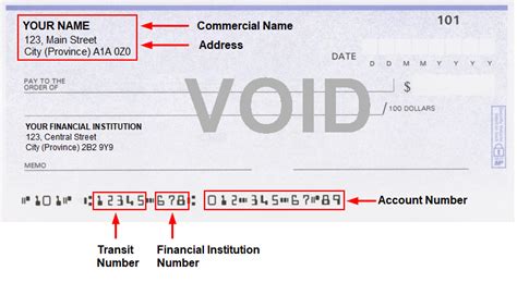 Institution code or bank code: Bank Of Montreal Void Cheque