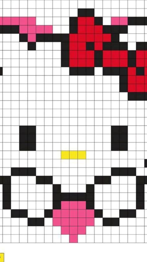 Hello Kitty Pixel Art