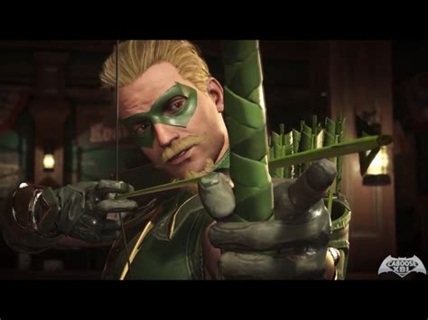 Green Arrow Emerald Archer Shader Intro Injustice 2 Arrow Oliver