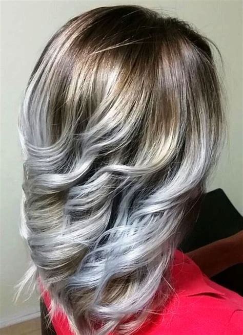 60 Ideas Of Gray And Silver Highlights On Brown Hair Roots Hair
