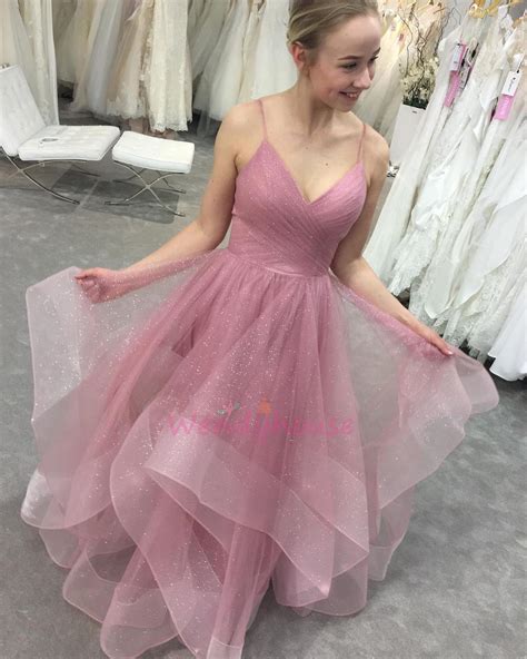 Glitter Blush Pink Long Prom Dress · Wendyhouse · Online Store Powered