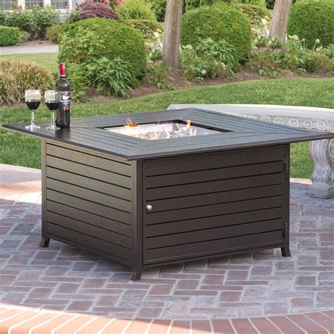 Bcp Extruded Aluminum Fire Pit Table Brown 3808894505543 Ebay