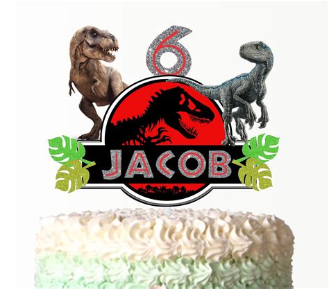 jurassic world tyrannosaurus dinosaurs edible image cake topper personalized birthday sheet