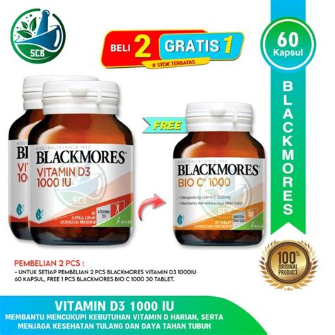 Jual Blackmores Vitamin D3 1000 Iu Vitamin D 1000iu Isi 60 Kapsul Di Lapak Toko Obat Scb