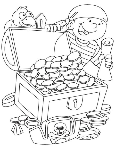 Free Coloring Pages Of Treasure Chests