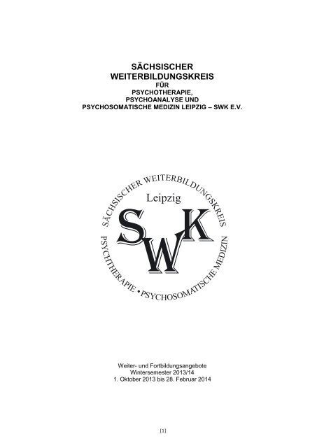 Czermaks garten 8 04103 leipzig anfahrt mit der deutschen bahn 0341 14063911. und Fortbildungsangebote im PDF Format. - SWK