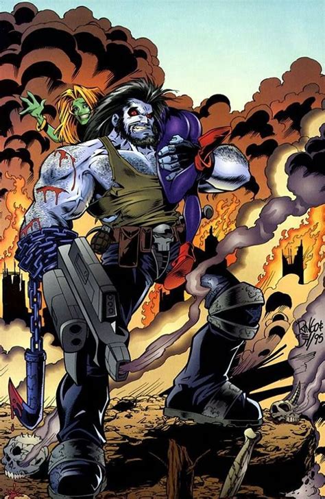 Lobo Art By Mike Wieringo Dc Comics Art Comic Villains Comics Artwork