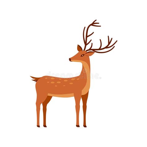 Deer Icon Cartoon Animal Design Vector Illustration Isolated On