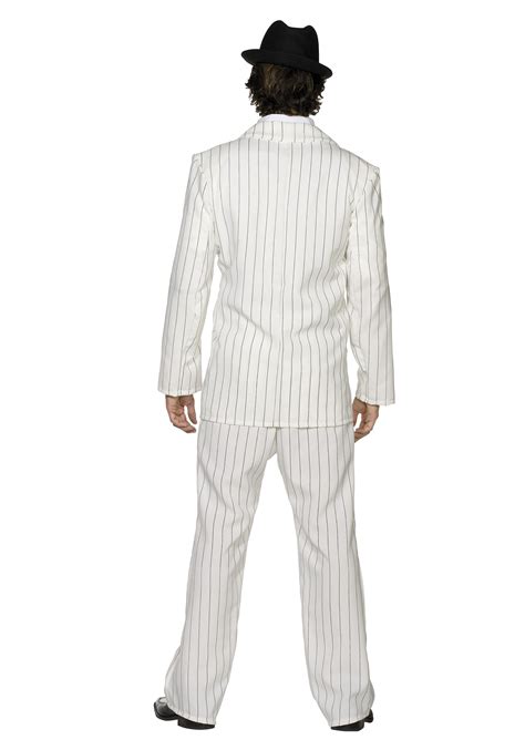 White 20s Gangster Costume Roaring 20s Mafia Mobster Suit Costumes