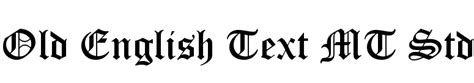 Download Old English Text Mt Std Font For Free