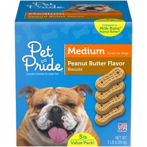 Pet Pride Peanut Butter Flavored Mediumbiscuits Dog Treats Value Pack