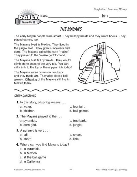 Click Here Mayans Pdf To The Doent Worksheets For Kids History