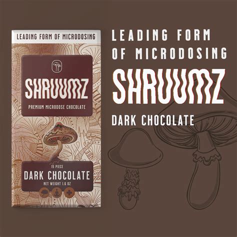 Shruumz Mushroom Chocolate Bars Dark Chocolate