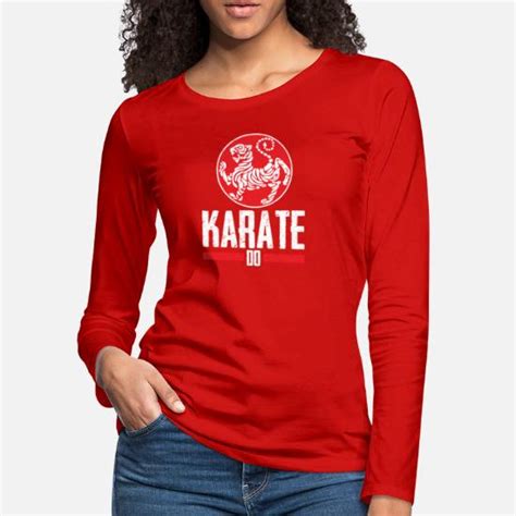 The Symbol Of Shotokan Karate In White And Red Women S Premium Longsleeve Shirt Spreadshirt