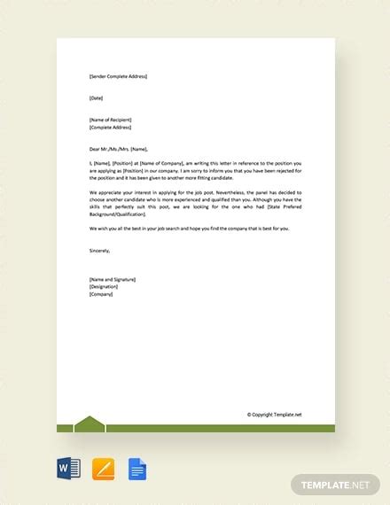 7 Real Estate Rejection Letter Templates In Pdf Ms Word Pages
