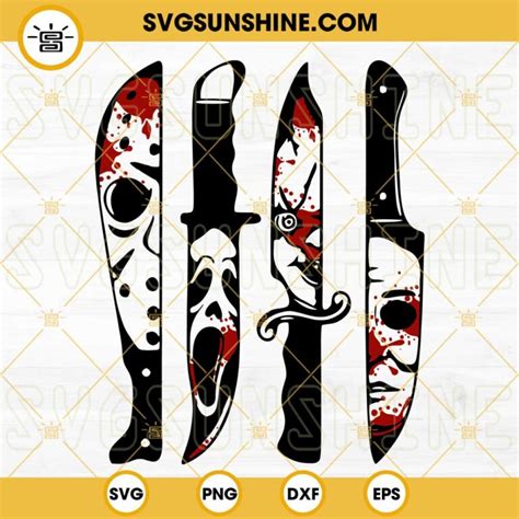 Horror Movie Characters In Knives Svg Halloween Svg Michael Myers Svg