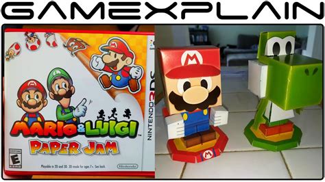 Mario Luigi Paper Jam How To Build Papercraft Mario Luigi Yoshi
