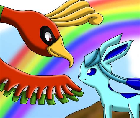 Glaceon And Ho Oh By Mangafox156 On Deviantart