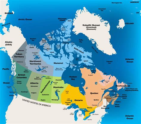 Map Of Canada Regions Political And State Map Of Canada