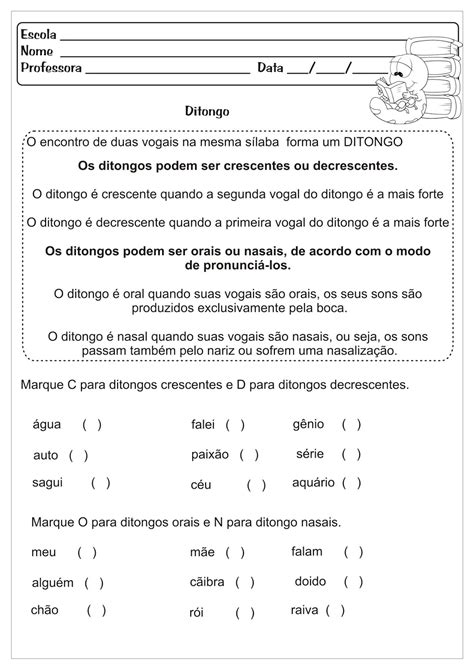 Atividade De Encontro Vocalico 4 Ano