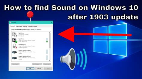 How To Find Sound Settings Sound Properties Sound Panel After Windows 10 Update Youtube