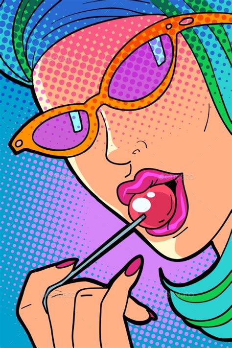 Woman Sucking A Lollipop By Rogistok Graphicriver