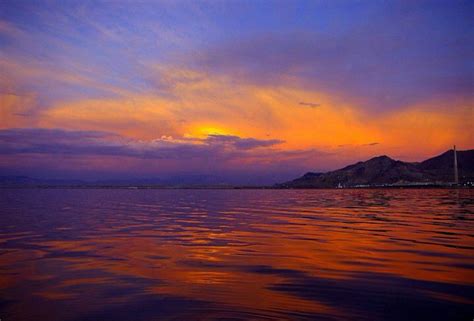 The Great Salt Lake Lake Sunset Celestial