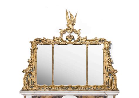 A Fine 18th Century Irish Overmantle Mirror Overmantle Mirror
