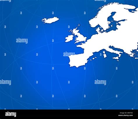 Map Of Europe Digital Illustration Stock Photo Alamy